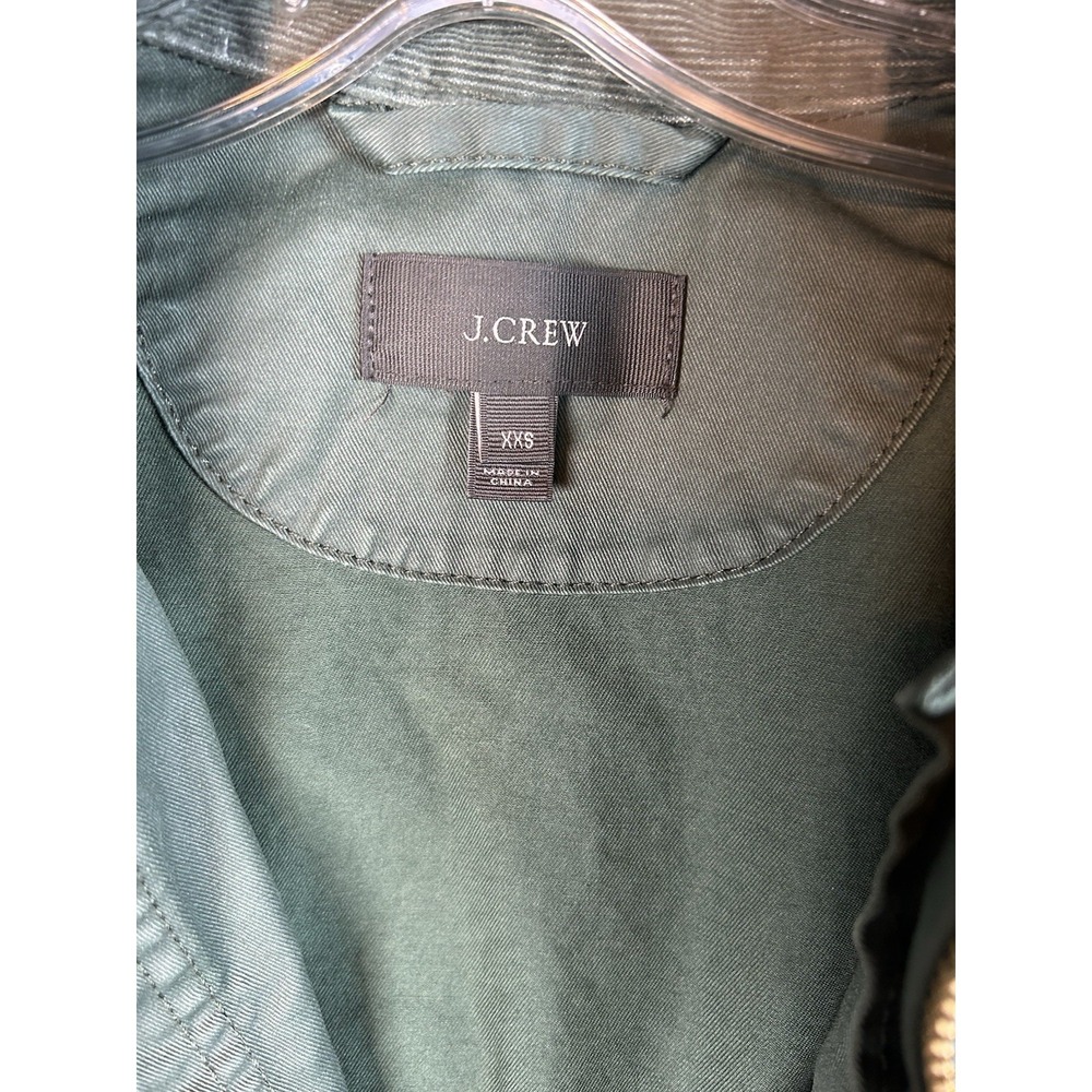 J CREW Women's Size XXS Perfect Lightweight Rain Field Jacket Green - Picture 3 of 9